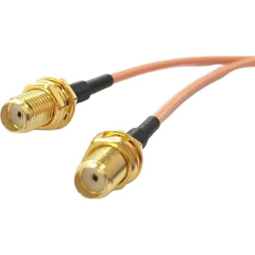 SMA male to 2X SMA female nut Y type Splitter Combiner Pigtail cable RG316 15CM 6" for wifi router