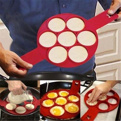 1Pcs Silicone Non Stick Fantastic Egg Pancake Maker Ring Kitchen Baking Omelet Moulds flip cooker Egg Ring Mold