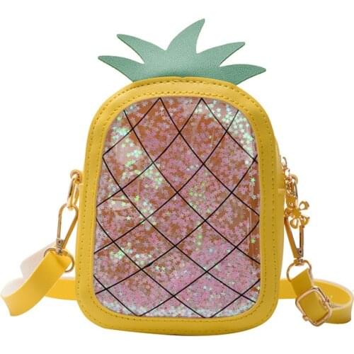 Cute Fruit Purses and Handbags for Kids Small PVC Jelly Coin Pouch Kawaii Little Girl Pineapple Clear Beach Crossbody Bag