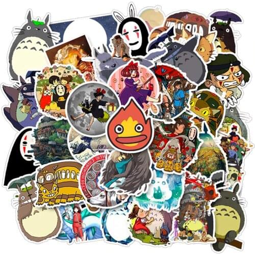 10/30/50PCS Miyazaki Hayao Anime Movie Cartoon Stickers Skateboard Motorcycle Laptop Luggage Joke Decal Sticker Classic Toy Kid