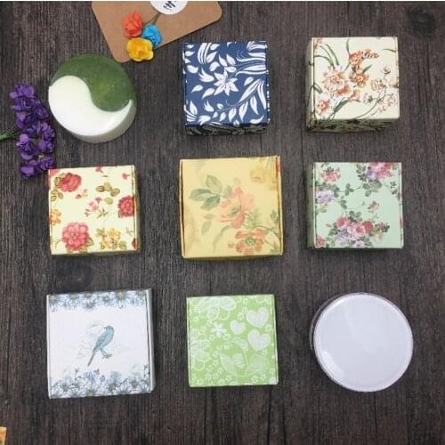 Spot color 10pcs white card aircraft box brown sugar air cushion BB cream jewelry gifts universal pattern packaging boxes wholes