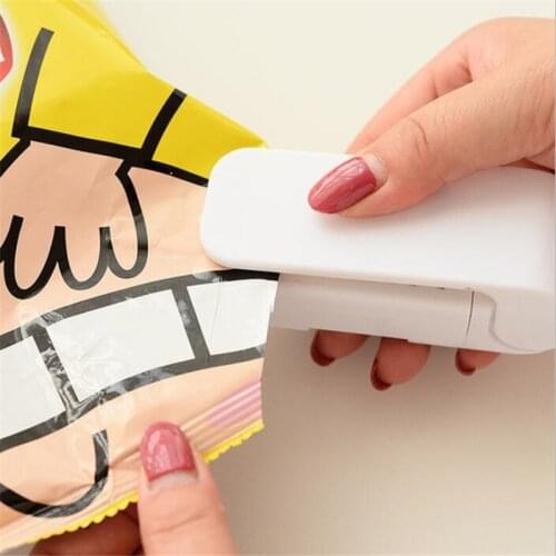 Portable Mini Sealer Home Heat Bag Plastic Food Snacks Sealing Machine Handy Sticker Seals For Food Snack Kitchen Accessories