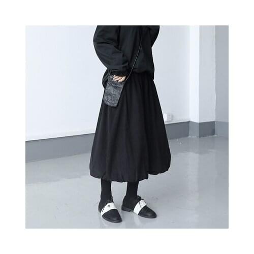 Japanese vintage skirt skirt skirt skirt skirt womens medium-length split skirt