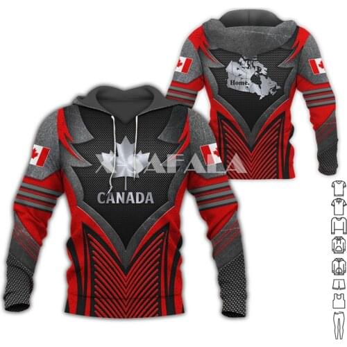Proud To Be Canadian Love Canada 3D Print XS-7XL Hoodie Man Women Harajuku Outwear Zipper Pullover Sweatshirt Unisex-3