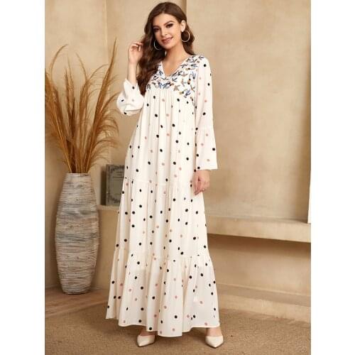 Ramadan Eid Abaya Dubai Turkey India Muslim Femme Dress Kaftan Moroccan Islam Dresses For Women Vestidos Robe Caftan Marroqui