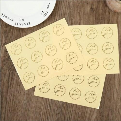 1200pcs transparent BronzingFOR YOU birthday gift wedding invitation scrapbook stationery label sealing sticker for envelope