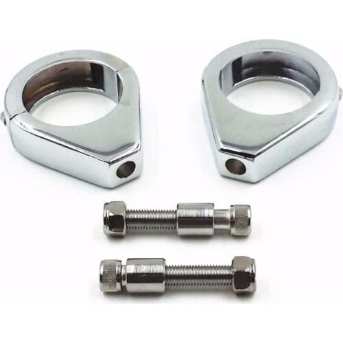 2X Motorcycle Fork Turn Signal Indicator Light 41mm Relocation Bracket Clamps Mount For Honda Yamaha Kawasaki Suzukli Custom ATV