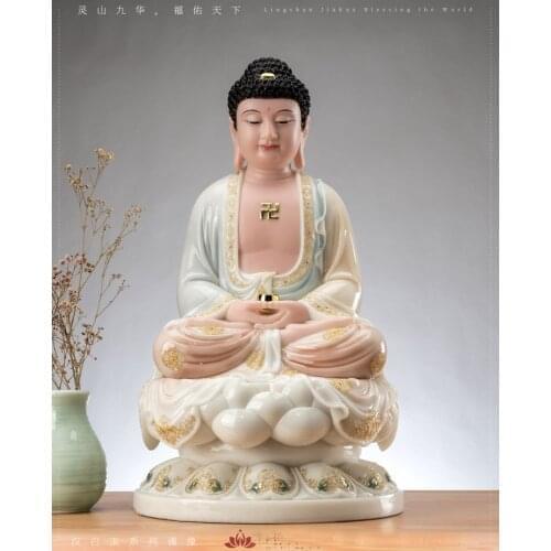 2021 Asia TOP High-grade Sakyamuni Amitabha buddha statue HOME family Temple Worship Bless Patron saint God bring good luck 40CM