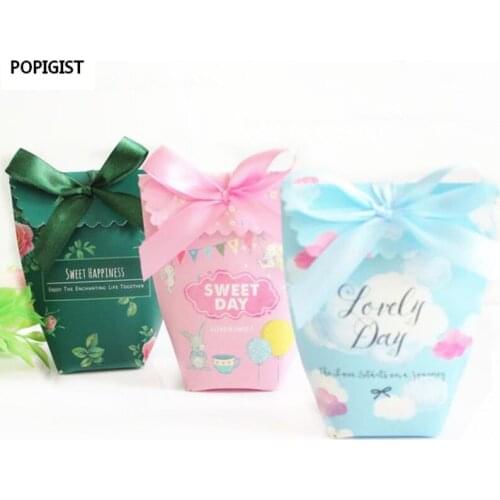 Lovely candy box girl/Boy Kids Birthday Party Supplies Decoration Event Party Supplies wedding gift box 50pcs