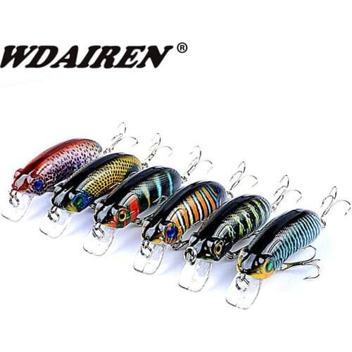 6Pcs/set 6cm 9.7g Fishing Lures Mixed Color Artificial Hard Baits Models Fishing Tackle Minnow Lure and Popper Bait ST-431