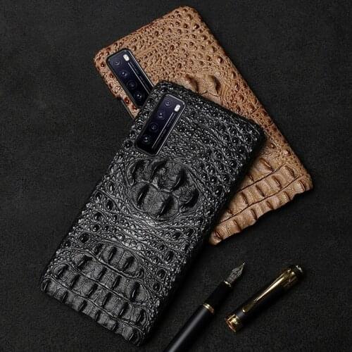 3D Crocodile pattern genuine leather standing case for Huawei Nova 6 7 Pro case for Huawei Nova6 nova7 se phone cover coque