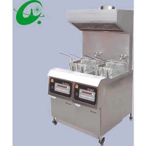 Capacity 50L air pressure fryer with range hood (With oil pump) fried chicken machine Electric use stainless steel by sea