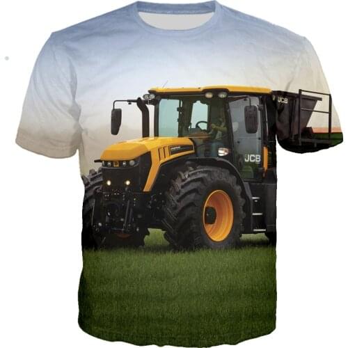 Oversized 3D Print New Car Tractor T shirt Men Hip Hop Ropa Hombre Casual Streetwear Boy T-shirt Man Tshirt Tops Male Clothes