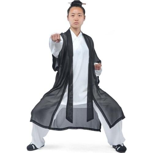 Wudang Taoist Robe High-end Chiffon Veil Taoist Taijiquan Practice Performance Service for Men and Women Martial Arts Uniform