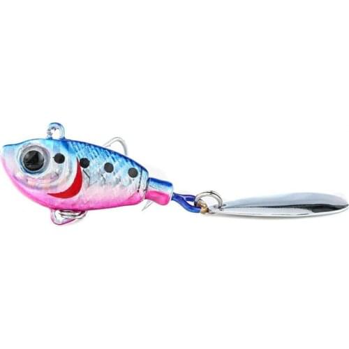 Artificial Bait Fish Lure 3D Rotating Metal Sequin Simulation VIB Fish Lure Fake Bait with Japan Fish Hook Fishing Accessories