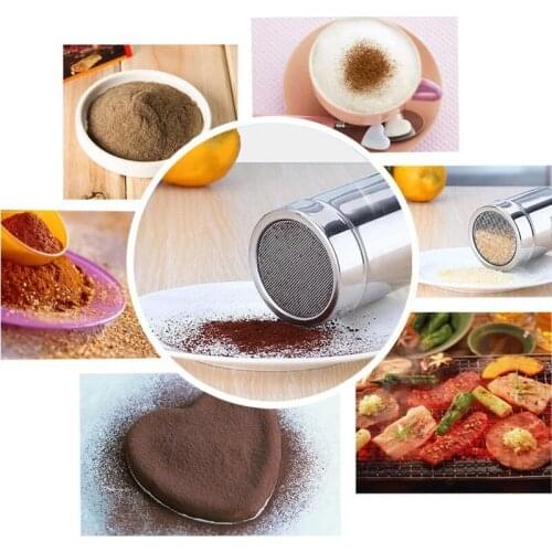 Coffee Decorating Cocoa duster Cappuccino Late Art Barista Tool Stainless Steel Coffee Mesh Shaker 300ml