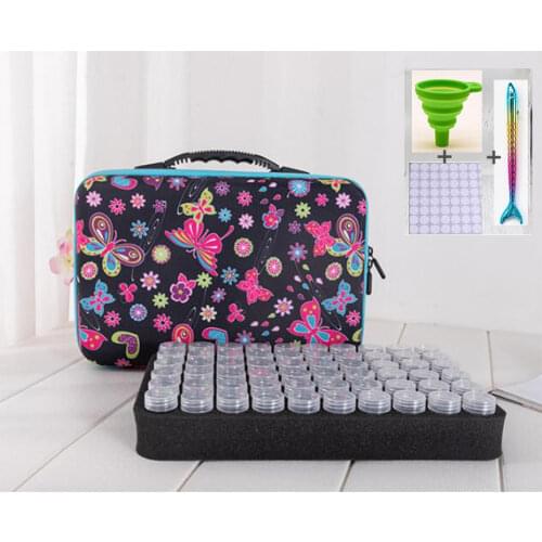 Diamond painting 60 bottle storage box, rhinestone embroidery storage bag, mosaic accessories, tool bag, portable home storage