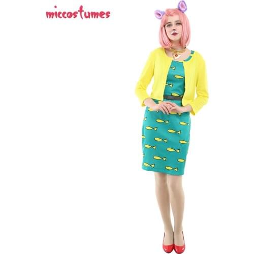 Princess Carolyn Cat Gril Halloween Cosplay Costume Jumper Dress, Cardigan, Belt, Choker