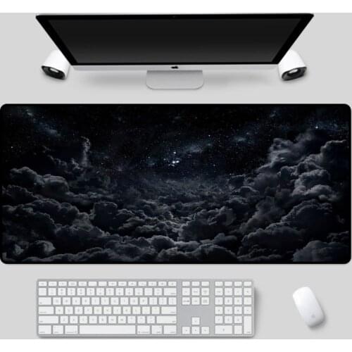 Mairuige Multi-size selection mouse pad dark sky pattern desk pad high quality rubber waterproof non-slip keyboard pad