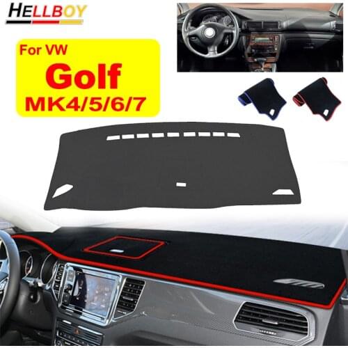 Car Dashboard Dash Covers Mat For VW Golf 4 5 6 7 mk7 mk6 mk5 mk4 Carpet Dashmat Decoration Sticky Pad Accessories LHD/RHD