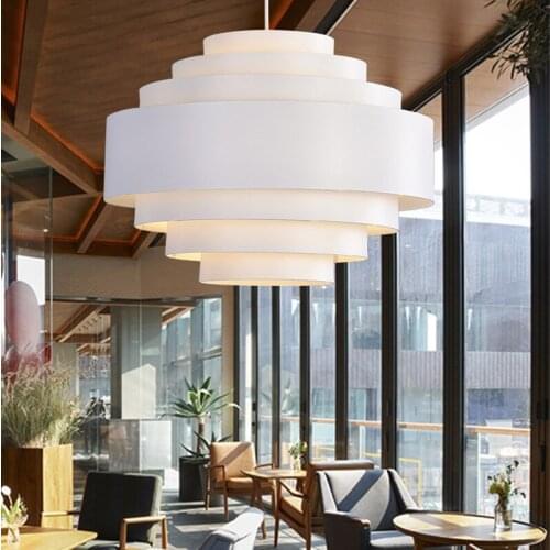 Nordic Minimalist White Restaurant Chandelier Lamp Creative Coffee Shop Clothing Store Light,Size:50x33cm