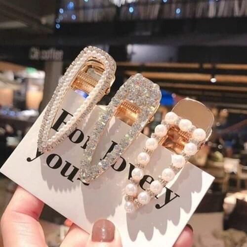 12types Fashion luxury full temperament Crystal Hairpin for Elegant Women With Pear Barrette Hair Clip Hairgrip Hair Accessories