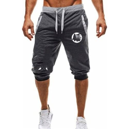 Mens workout running shorts Soft 3/4 Trousers gym Joggers Short Sweatpants men sport Shorts