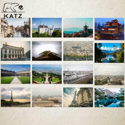 European Ancient Architecture Handmade Diy Diamond Painting Cross Stitch Kits Chinese Bell Tower Picture Diamond Embroidery Deco