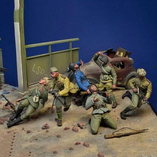 1/35 Scale Soldiers (No base)Unpainted Resin Figure Building Kit