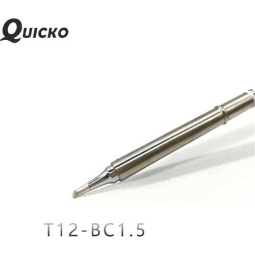 QUICKO Welding T12 Tip T12-BC1.5 Electronic Soldering Tips Shape For T12 handle FX951 FM2028 Soldering Handle 7S melt tin