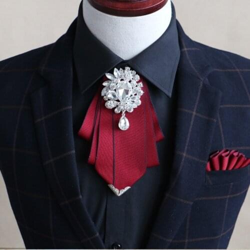 New Mens Dress Diamond Bow Tie Bridegroom Best Man Wedding Uniform Wedding Tie British Korean Wedding Collar