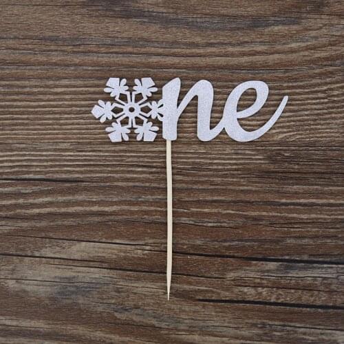 One Winter Wonderland Glitter Birthday Cake Topper, Winter Wonderland Cake Topper, First Birthday Topper, Snowflake Cake Topper