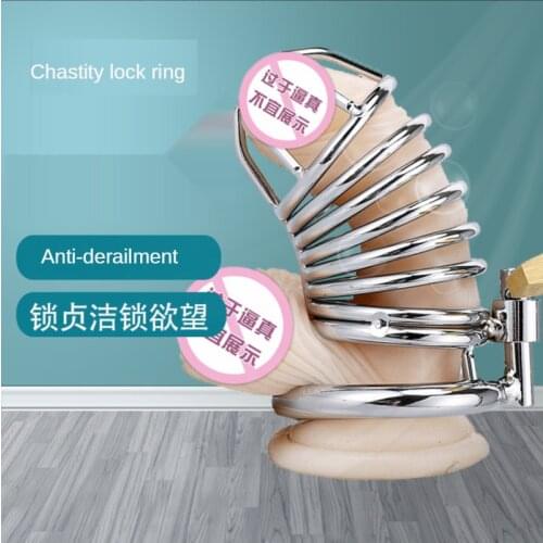 Chastity lock anti-derailment bird cage confinement bondage or masturbation abstinence chastity belt adult toy sexual toy adult