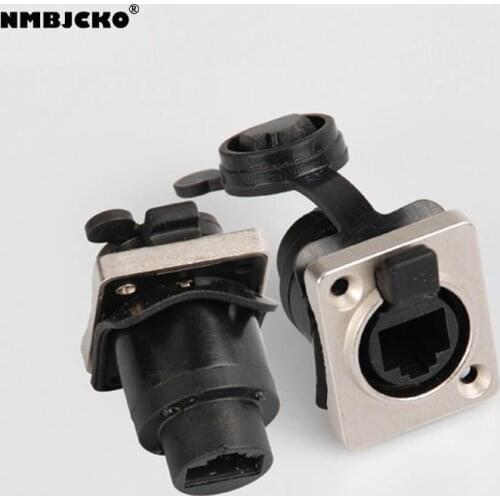 5Pcs/Lot NMBJCKO straight RJ45 network interface conversion for D-Series Panel Chassis Panel Mount Connector