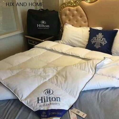 Luxury cotton 100% Goose Down Duvet Custom made quilted Quilt king queen full size Comforter Winter Thick Blanket Solid Color