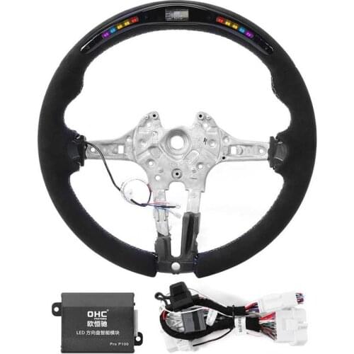 For M Performance Suede LED Race Digital Display Steering Wheel for BMW M3 F80 M4 M2 F20 F22 F30 F32 M Sport 2013 2014-2020