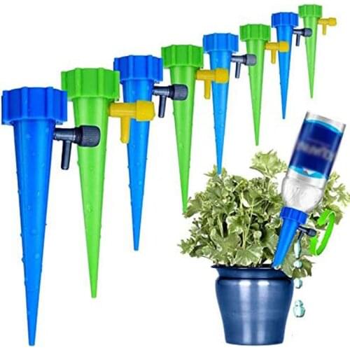 4Pcs/Set Self Watering Spike System Auto Drip Irrigation Watering Dripper Spike Kits Garden Plant Flower Automatic Waterer Tools