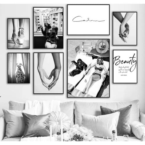 Nordic Figure Wall Art Canvas Art Painting Black And White Europe Posters And Prints Home Decor Picture For Living Room Design