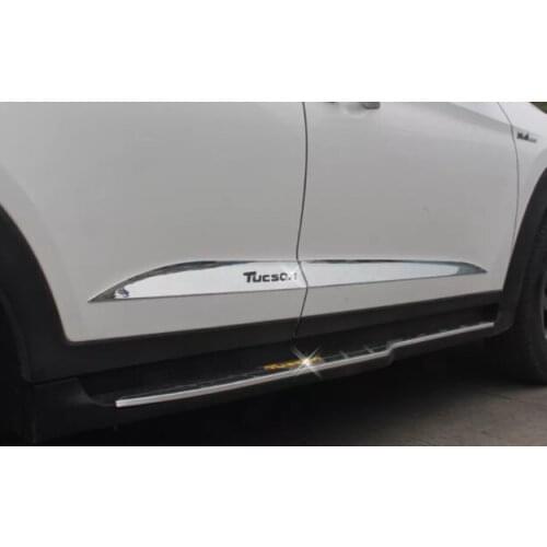 Car styling For Hyundai Tucson 2015-2020 ABS Chrome car body side moldings side door decoration accessories