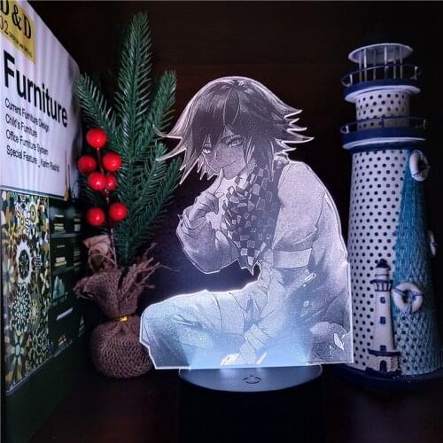 Danganronpa Anime Led Kokichi Oma 3D Night Lights Model Desk Visual Lamp Collection Xmas Gift Lampara Lighting Set Illuminator