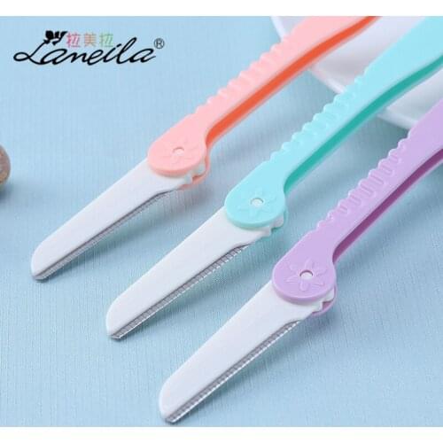 3pcs/pack Eyebrow Trimmer Women Makeup Sharp Stainless Steel Eyebrow Knife Hair Removal Scraper Shaping Shaver Beauty Tools