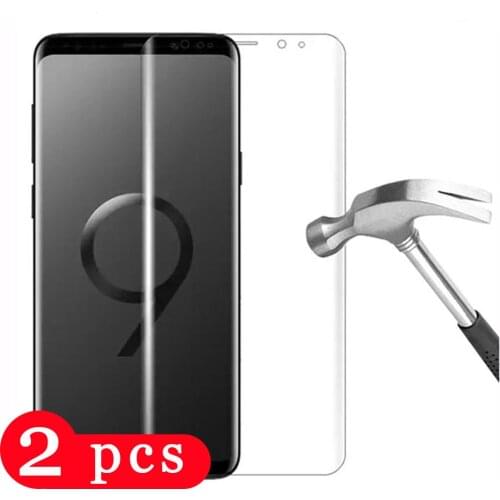 2Pcs full cover tempered glass for samsung Galaxy note 8 9 10 plus phone screen protector protective film on glass smartphone