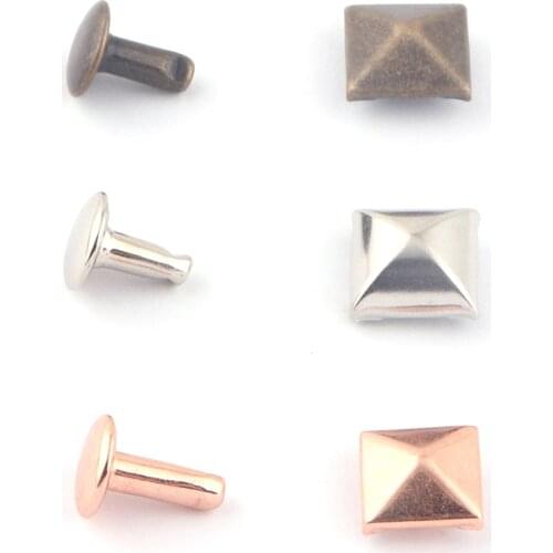 9mm Rose Gold Metal Double Cap Rivets,Button Round Rapid Rivet,Rivet Studs for Purse Bags Handbags Shoes Belts Leather Craft DIY