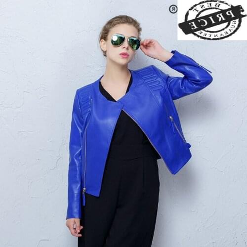 Natural Genuine Leather Jacket Women Moto Biker Real Leather Jacket Female Clothes 2021 Slim Fit Sheepskin Coat Hiver 602