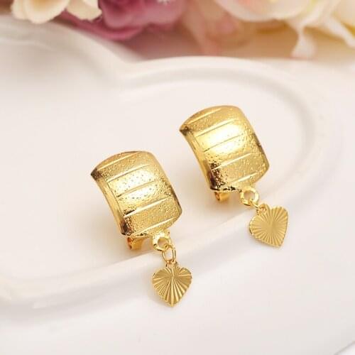 Bangrui Womens Fashion Jewelry Yellow Gold Filled Hollow Ellipse Vintage Classic Mystic Leverback Earrings