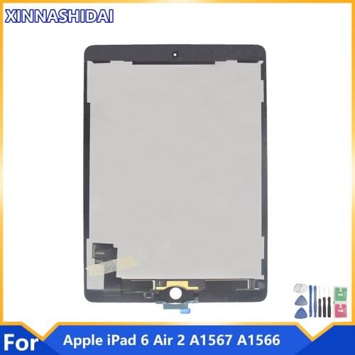 For Apple iPad 6 Air 2 A1567 A1566 LCD Display Touch Screen Digitizer Sensors Assembly Panel Replacement 9.7