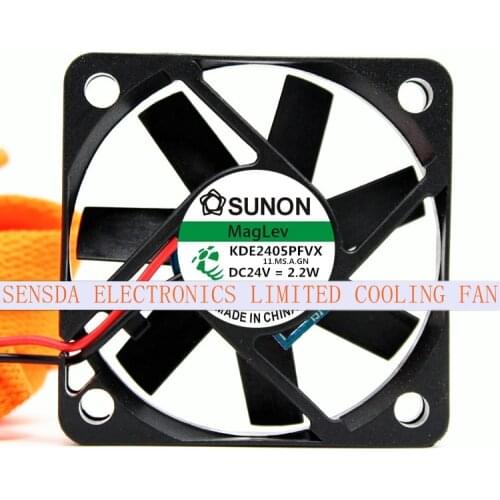 For Sunon Kde2405pfvx 5010 DC 24V 2.2W 5cm/cm 2-wire inverter fan
