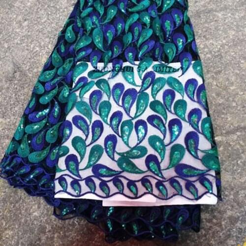 2yards New high-end diy net yarn embroidery lace fabrics Small broken flower dress net cloth embroidered fabrics 130cm width