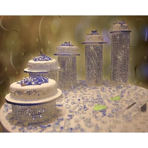 5pcs/set Cupcake Stand Cake Stand for Wedding Cake Clear Acrylic Round Cake Stands Wedding Decoration Party Supplies Cake Tools