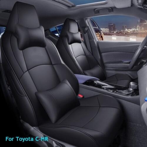 Car Special Custom Car Seat Covers for Toyota Select C-HR 2018 Front / Back Row Device (Black) Fashion Look Style seat cushion